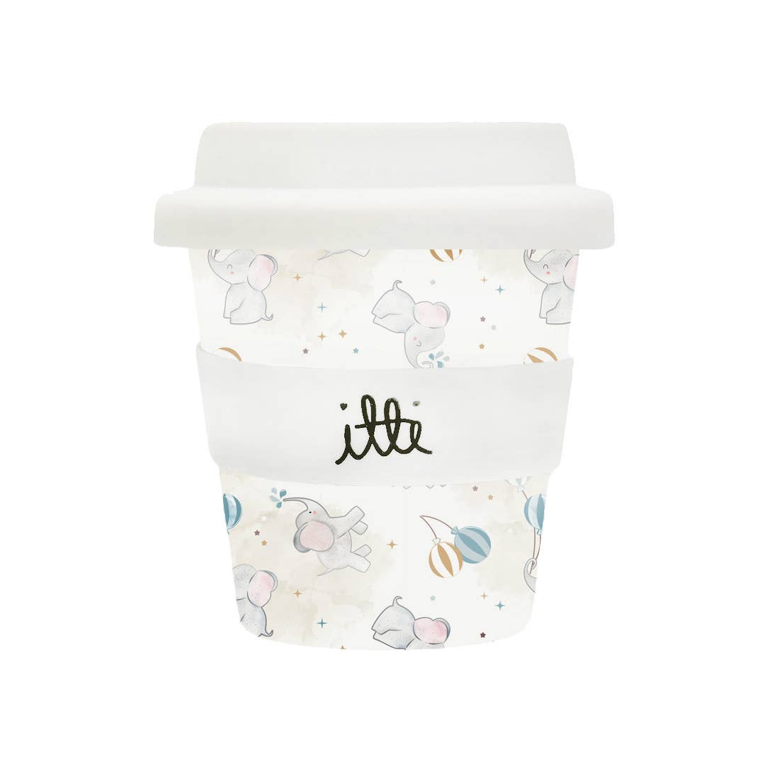 Itti Bamboo Baby Cino Cup + 2 Straws - Ellie the Elephant