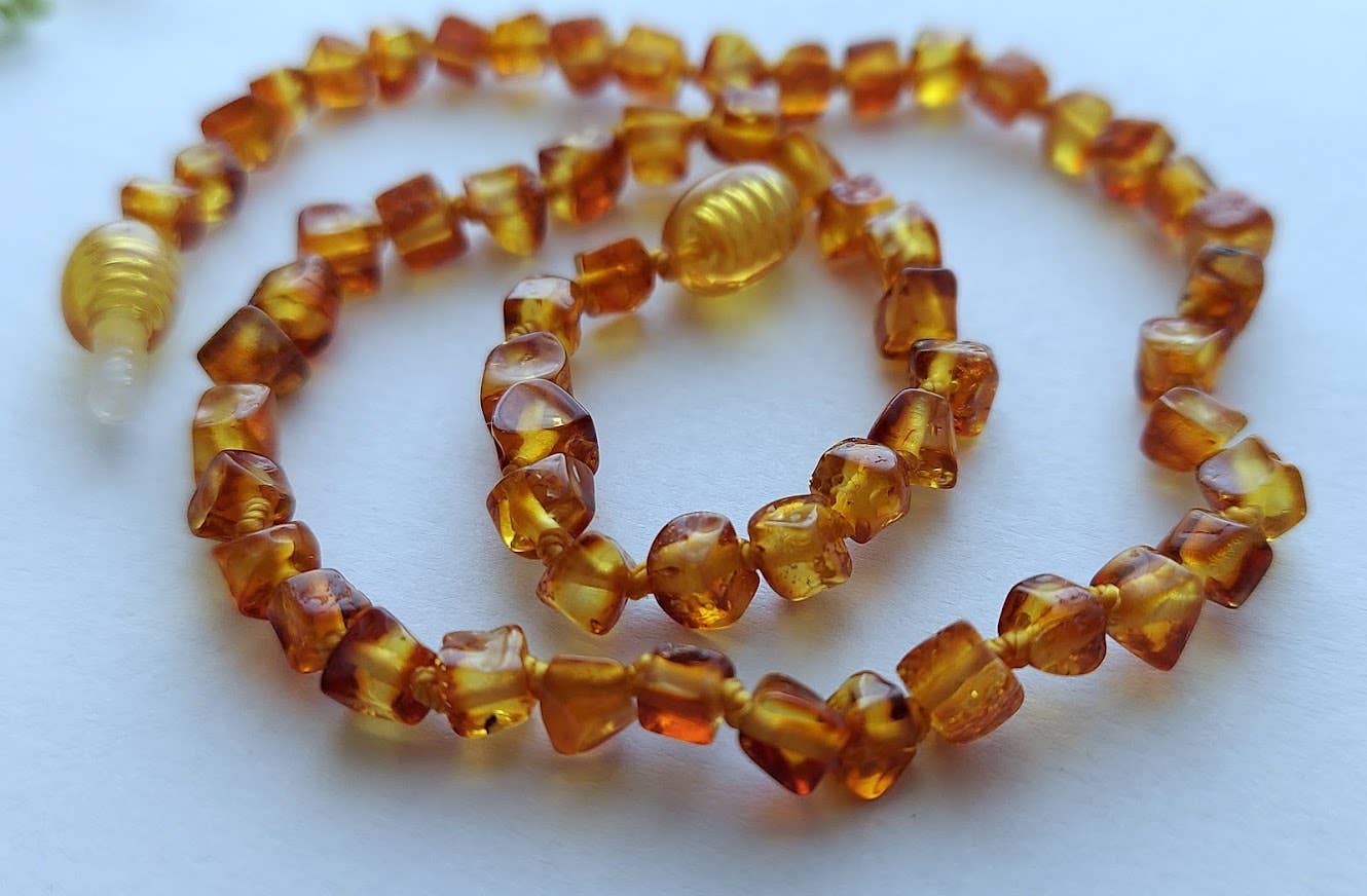 FACETED Honey Baltic Amber Necklace