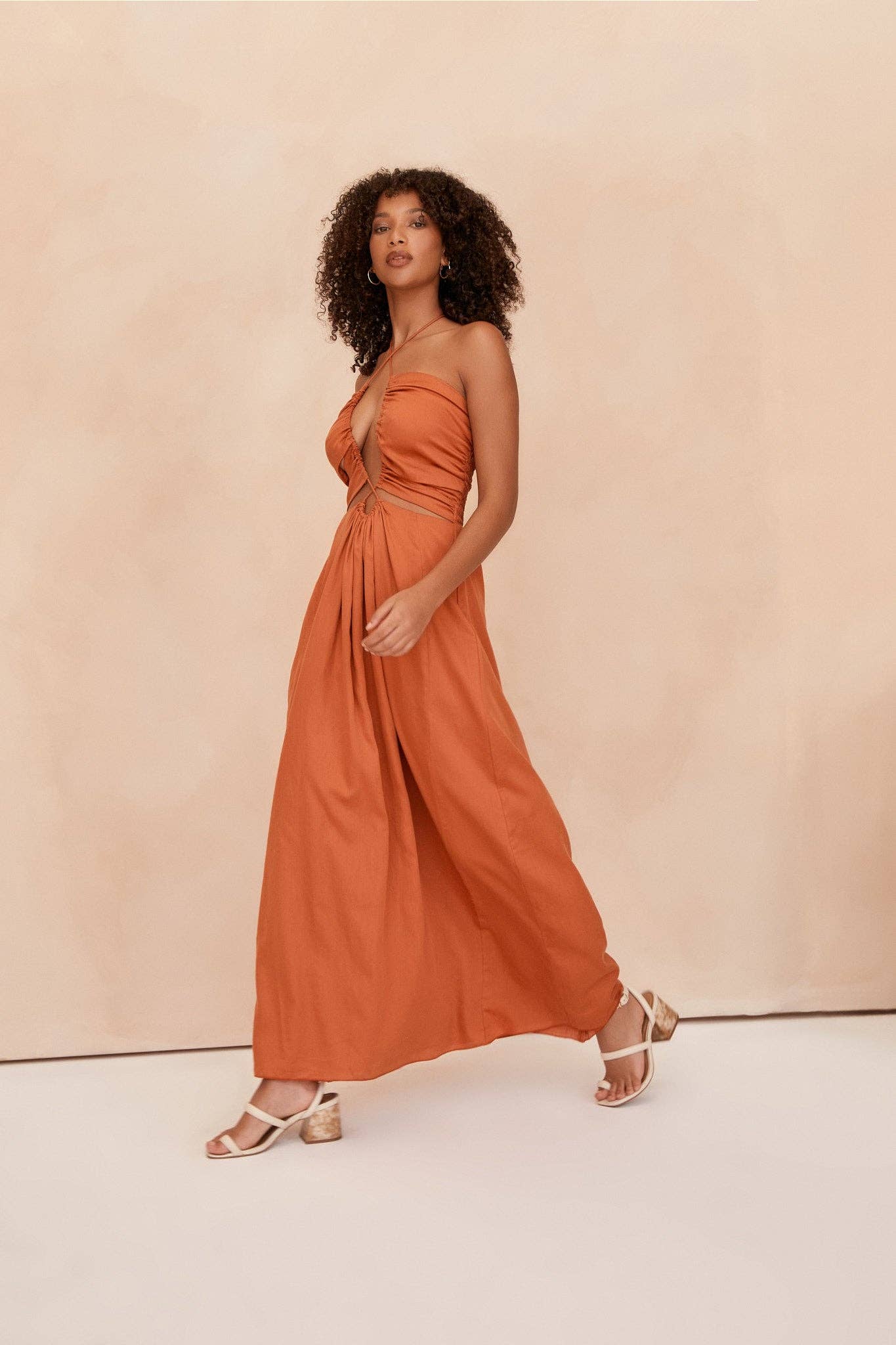 ILOLA MAX DRESS - ORANGE BURNT