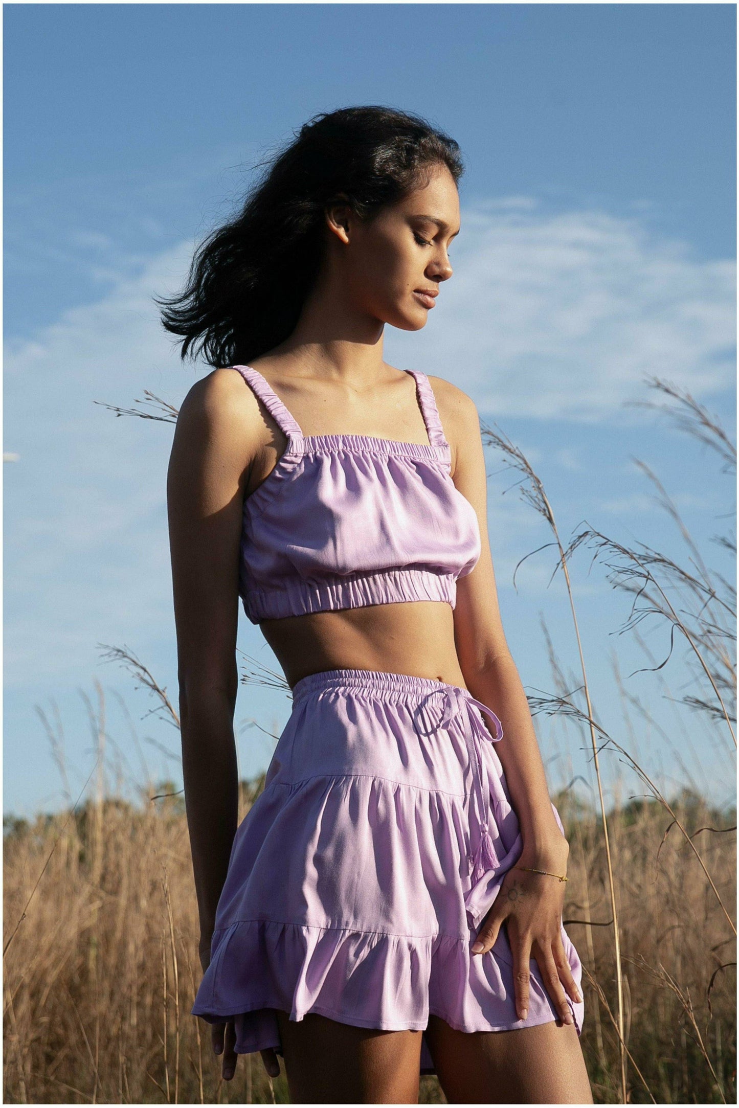 Essentials Lilac Penelope Crop Top