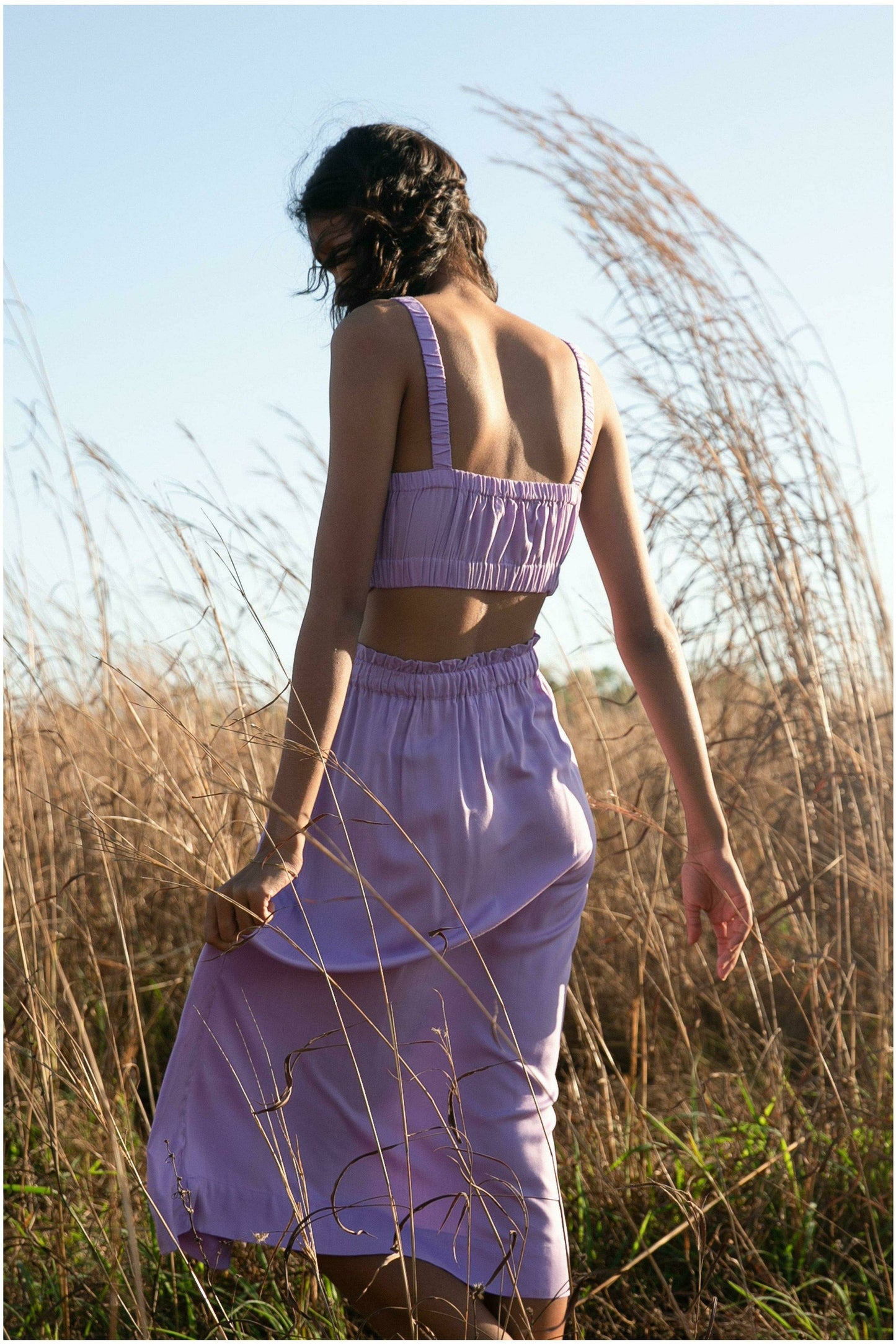 Essentials Lilac Loren Midi Skirt