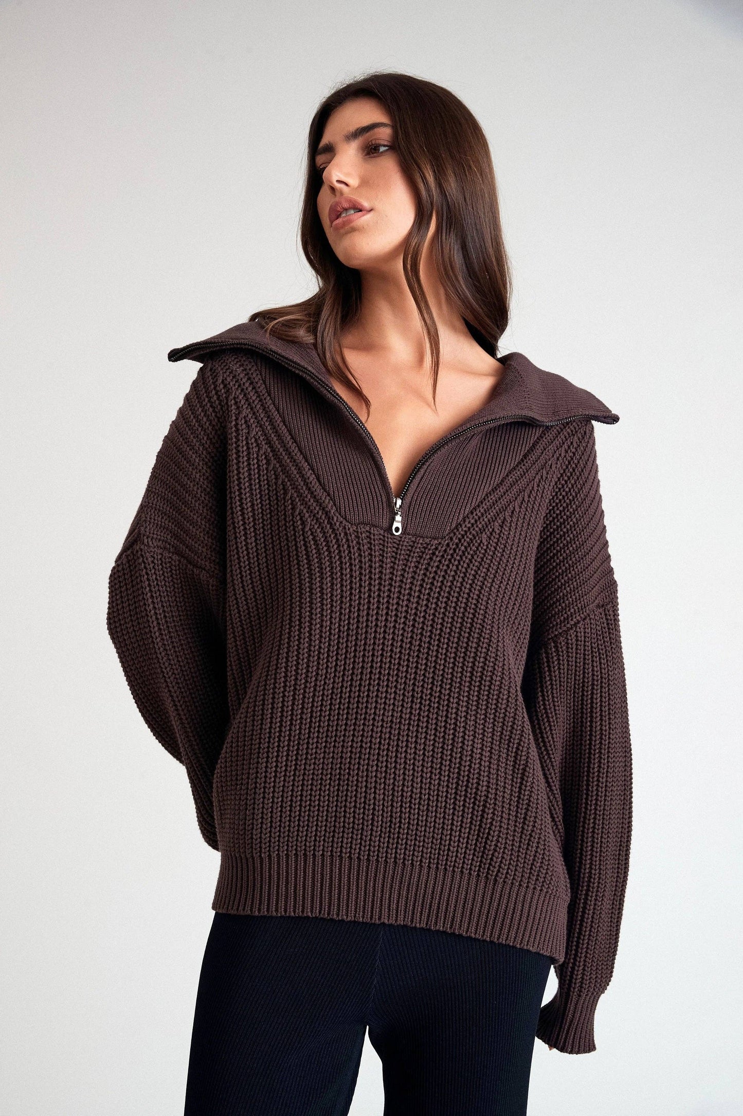 Chunky 1/2 Zip Knit