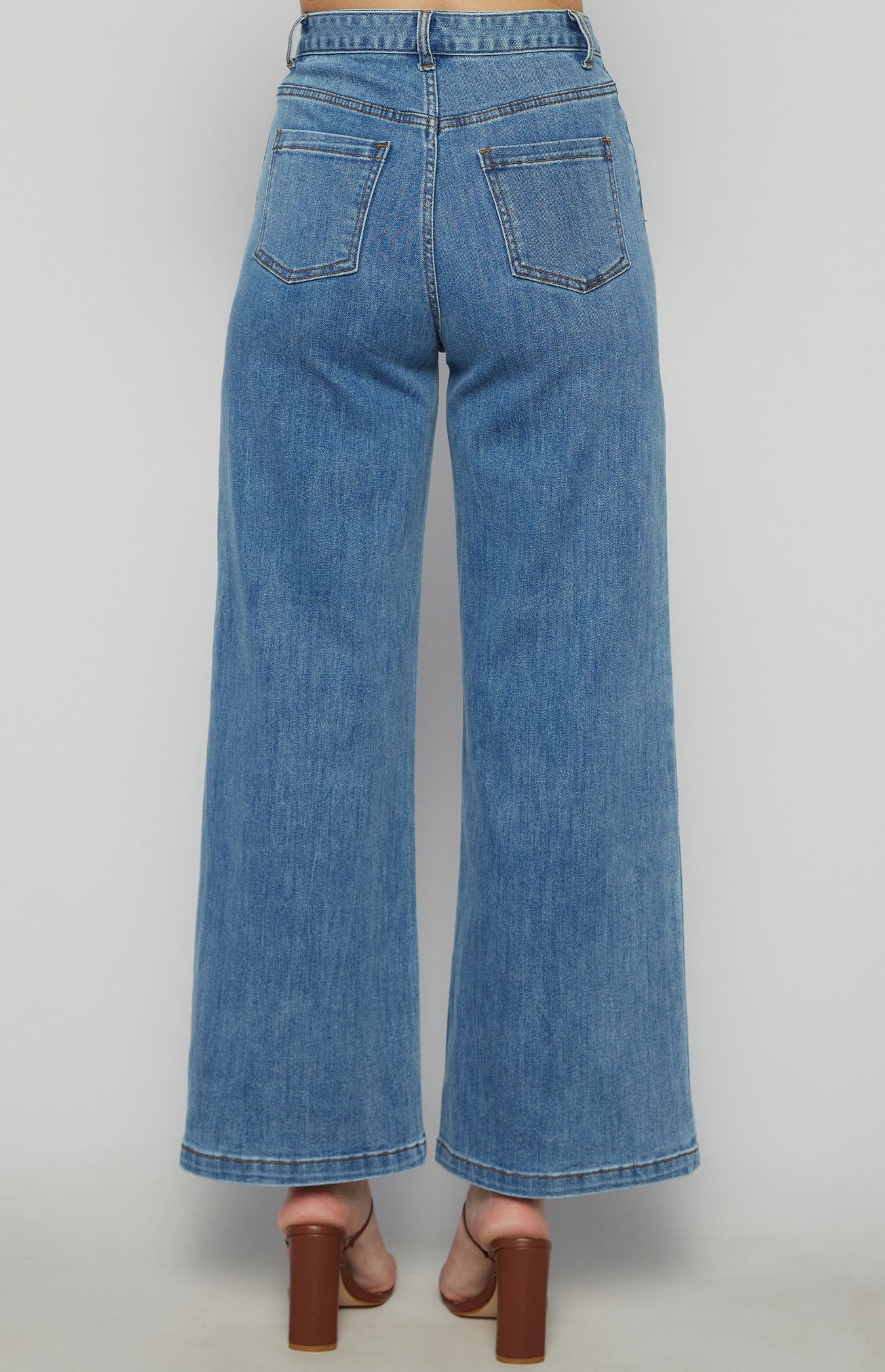 Front Seam Detail Denim Jeans