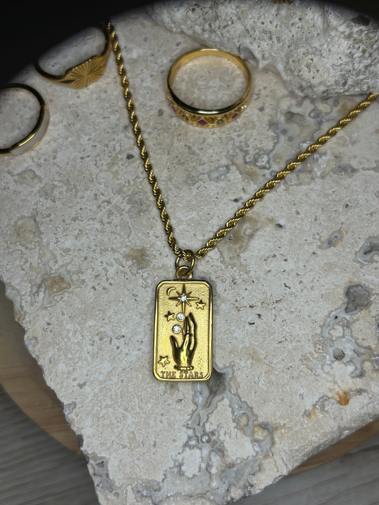 18k tarot Stars necklace