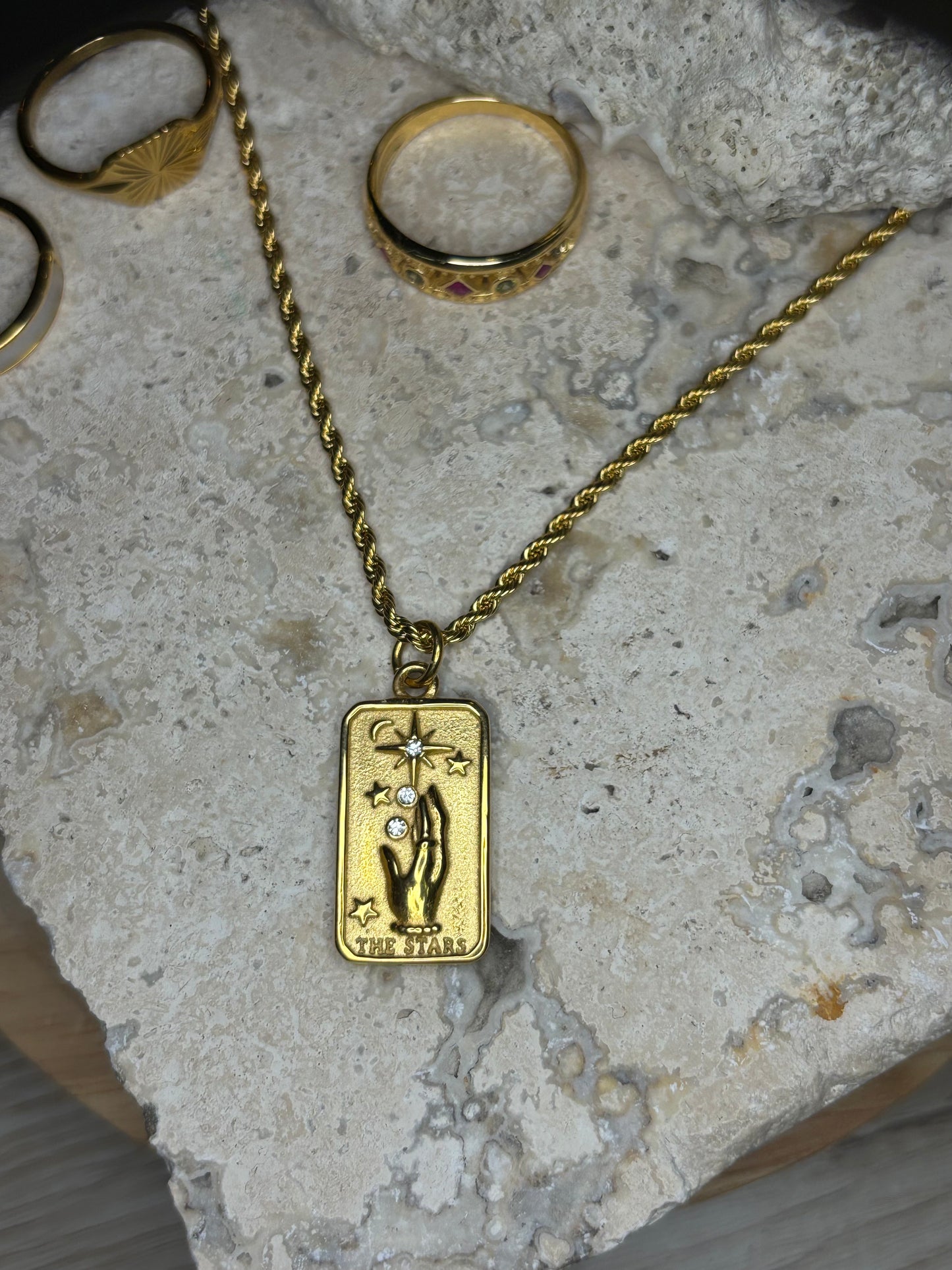 18k tarot Stars necklace