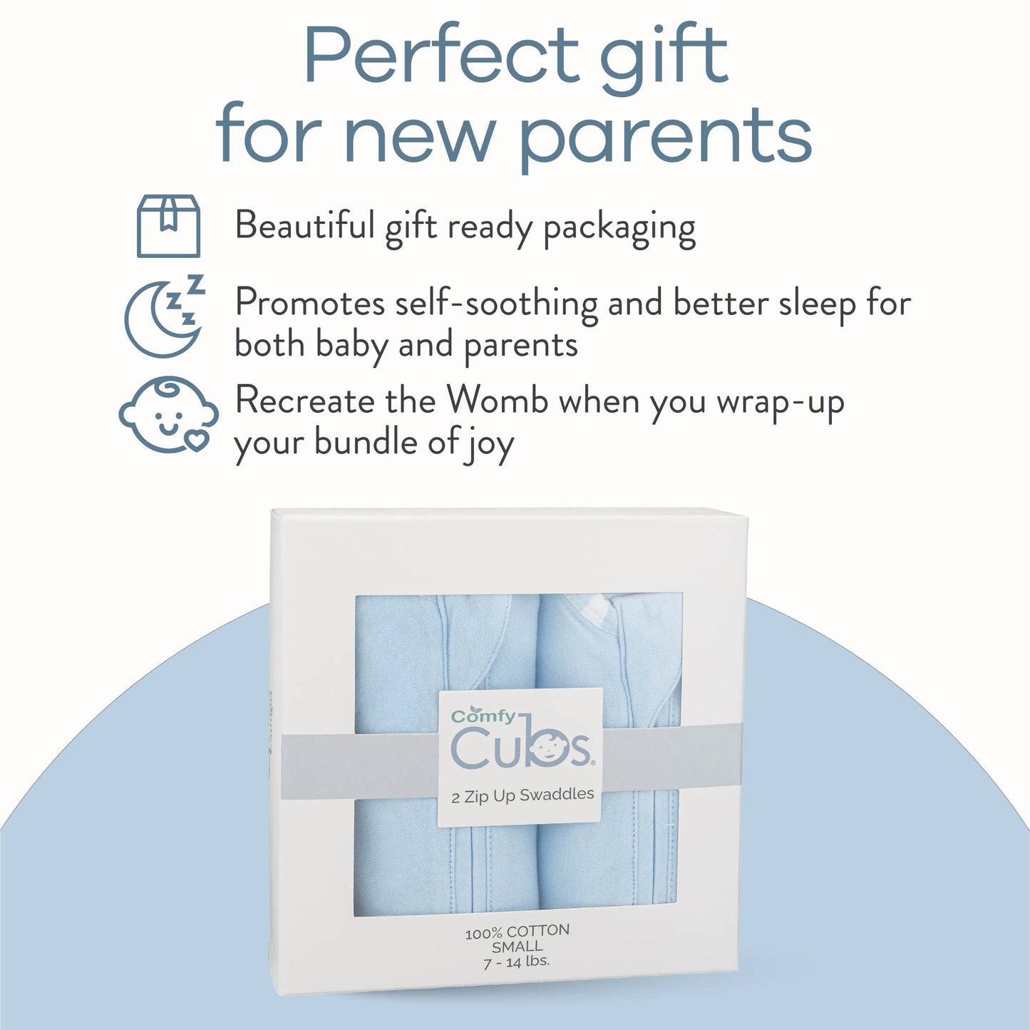 Easy Zipper Swaddle Blankets by Comfy Cubs