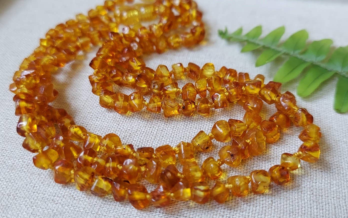 FACETED Honey Baltic Amber Necklace