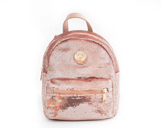 Harper Bee Backpack - Sequin Rose Gold