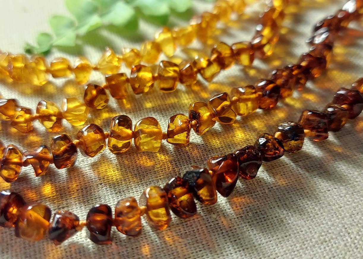 FACETED Honey Baltic Amber Necklace