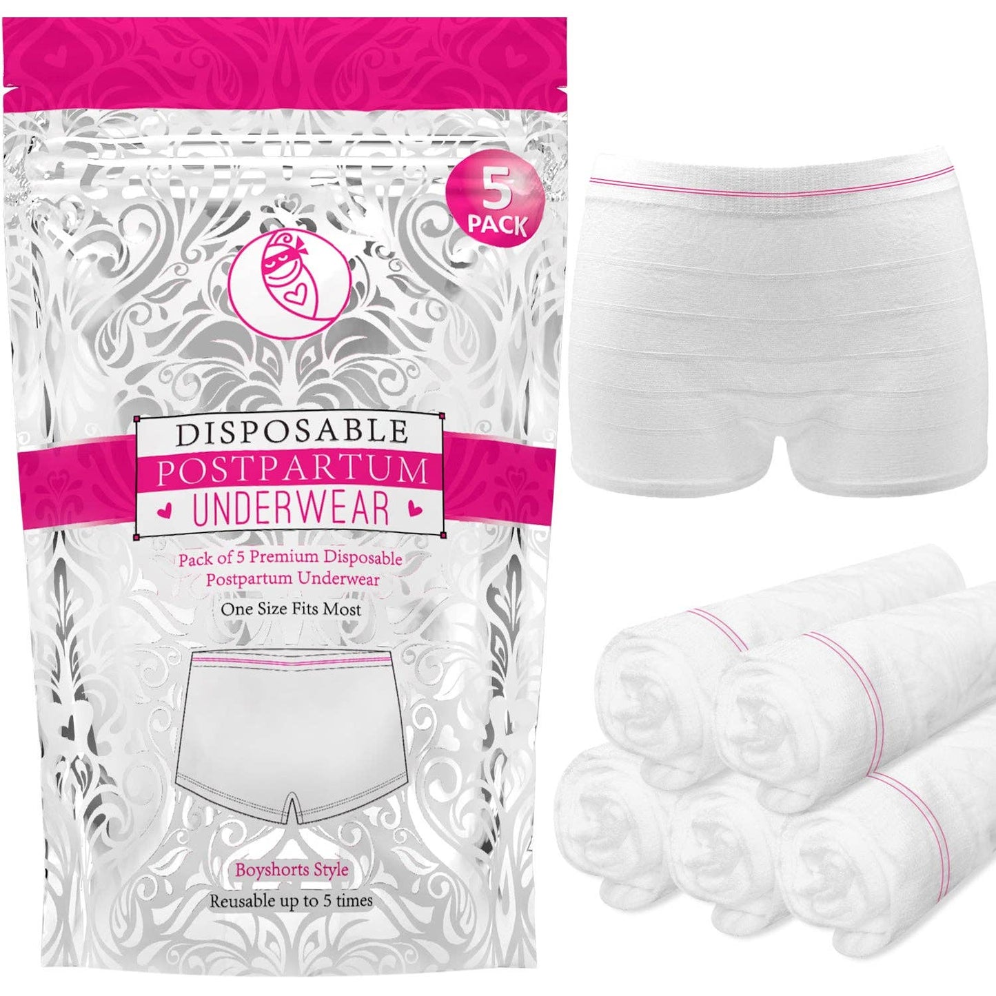 Disposable Postpartum Underwear 5 Pack (Without Pad)